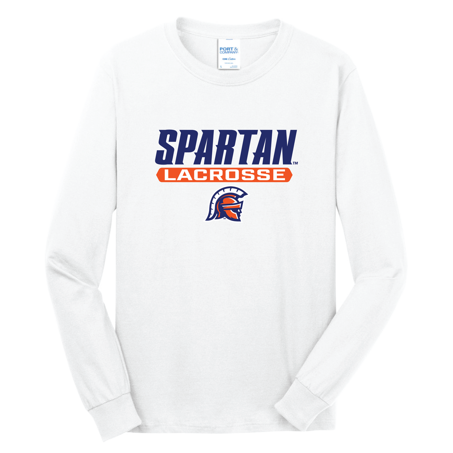 Port & Company® Long Sleeve Core Cotton Tee - Lacrosse