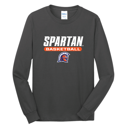 Port & Company® Long Sleeve Core Cotton Tee - Basketball